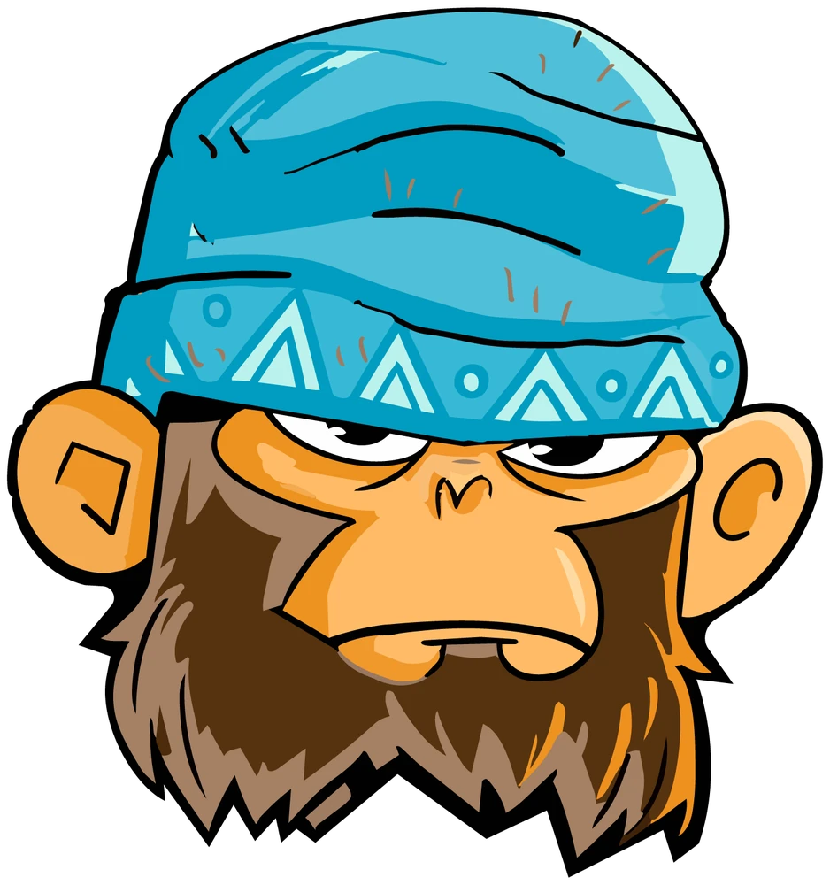 Avatar d’Oren : un singe barbu en bonnet bleu